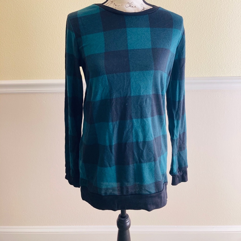 NWT Green and Black Plaid Long sleeve